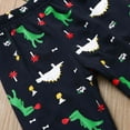 thumbnail image 4 of Atogsazn Toddler Baby Boy Girl Casual Clothes Set Dinosaur Print Long Sleeve Sweatshirt and Pants 2 Piece Set Outfit 2-3 Years Dark Blue, 4 of 6