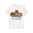 thumbnail image 1 of Halloween T-Shirt - Wild About Fall Pumpkin Fall Thanksgiving Leopard Pumpkin T-Shirt, 1 of 6