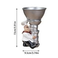 thumbnail image 2 of BKER Chef Statue Resin Italian Chef Kitchen Decoration With Welcome Board Decoration Chef Welcome Sign Suitable For Home Bars Restaurants Coffee Shops, 2 of 4