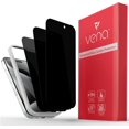 thumbnail image 1 of WWS-Vena Protecteur d'Écran en Verre Trempé 2 Voies Compatible avec Apple iPhone 15 Pro Max (6.7 Pouces-Inch) - 3 Packs, (9H Dureté, Verre Incassable) Film Anti-Espion Sans Bulles avec Installation, 1 of 4