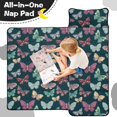 thumbnail image 4 of Colorful Butterfly Pattern Teens Toddler Nap Mat with Pillow, Sleeping Mat Bag for Preschool Daycare 50"x20", 4 of 6