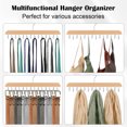 thumbnail image 7 of Topekada 2 Pack Belt and Tie Hanger for Closet,Wooden Tie Belt Holder with 28 Hooks,360 Degree Rotating Multiuse Tank Top Hanger for Closet Wardrobe Organizers and Storage(Nature), 7 of 7