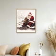 thumbnail image 3 of Nawypu Armindou Christmas Posters Wall Art Decor, Santa Claus Reindeer with Sleigh Hanging Posters  Farmhouse Christmas Canvas Wall Art Prints for Living Rooms Decor with Frame12X16 Inch, 3 of 4