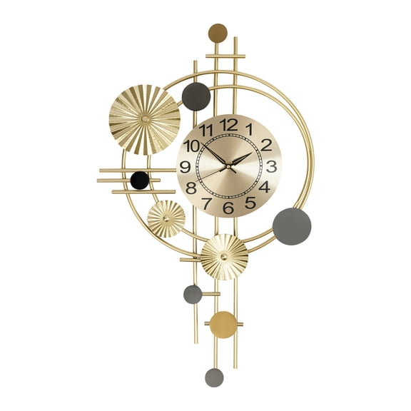 Modern Gold Wall Clock, Elegant Design, Silent Movement, Wall Mount Decor