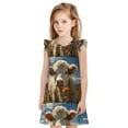 thumbnail image 1 of Fotbe Daisy Meadow Cow Vestido de Dormir para Niñas de 3 a 10 Años, Mangas Cortas, Estilo Princesa, Pijama Camisón con Mangas Voladas-XX-Large, 1 of 6