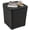 Black, variant on Outdoor Resin Side Table with Removable Lid & Wicker Accent for Patio Storage