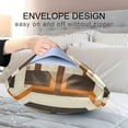 thumbnail image 4 of Yayeee Pillowcase Queen Size Set of 2 Satin Wrinkle Resistant Pillow Case, Beige Geometric, 4 of 8
