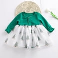 thumbnail image 2 of Lovskoo Princess Dresses for Girls 0-2T Tulle Christmas Outfit Ruffle Long Sleeve Tutu Dress One-Piece Xmas Holiday Clothing Green, 2 of 5