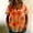 Orange, variant on Flowy Summer Women Blouses Floral Short Sleeve Square Neckline Button Down Blouse Outerwear Loose Ladies Tees Womens Summer Tops Gray XXXL