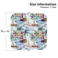 thumbnail image 2 of Fuzoiu Watercolor Sailboat Print Leather Coasters Set,Drink Coasters Set of 4,for Tabletop Protection, Durable PVC Coasters,Home Décor and Housewarming Gift-Square, 2 of 6