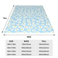 Zufioo Floral Daisy Fleece Blanket Queen Size,Plush Bed Blanket,Ultra