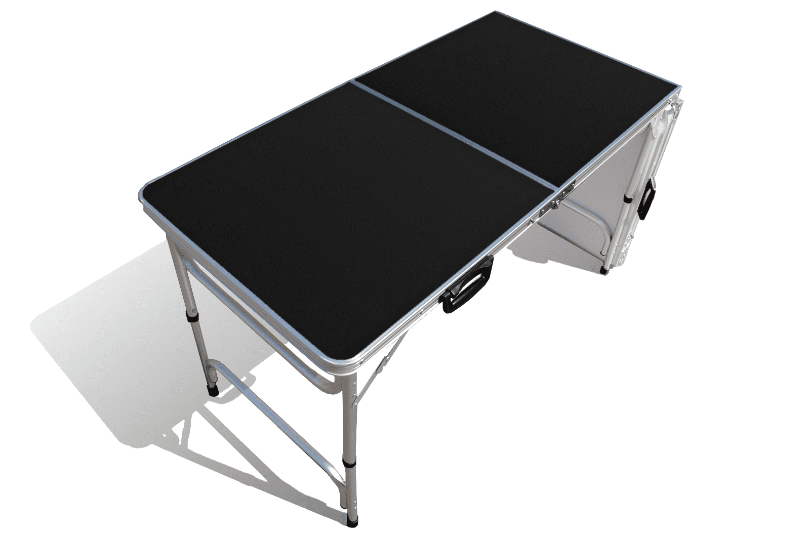 Portable Folding Table with Dry Erase Surface, LED Lights and Markers - Adjustable 8 ft or 4 ft Kids and Adult Party Table