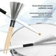 thumbnail image 3 of Soidarity 2 piezas de cepillo de tambor de de arce de acero de alto carbono Cajon Stick Drummer Playing Professional Tamaño compacto Practicando Accesorios para instrumentos musicales Blanco Soidarity  OD025585-01, 3 of 6