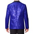 thumbnail image 3 of INSPIRE CHIC Men's Peak Lapel Disco Party Tuxedo Sequin Suit Jacket Metallic Sports Coat Blazer, 3 of 4