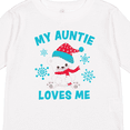 thumbnail image 4 of Inktastic Polar Bear My Auntie Loves Me in Santa Hat with Snowflakes Boys or Girls Long Sleeve Toddler T-Shirt, 4 of 5