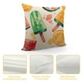 thumbnail image 4 of Creowell  Summer Pillow Cover,Hello Summer Ice Cream Decor Popsicle Farmhouse Seasonal Pillow Case Decorations for Home Sofa Couch 12x12in, 4 of 5