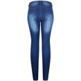 thumbnail image 2 of 2Luver, Women's, Stretchy 5 Pocket Skinny Distressed Denim Jeans, Medium Denim, 9, 2 of 2