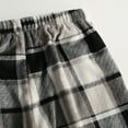 thumbnail image 5 of Cyglowse Women's Warm Plaid Pajama Pants Fluffy Fleece Winter Sleepwear With Pockets Flannel Soft Elastic Waist Cozy Home Pj Bottoms Dark Gray 3XL, 5 of 9