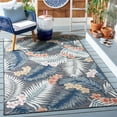 thumbnail image 2 of SAFAVIEH Cabana Kade Botanical Indoor/Outdoor Area Rug, Black/Rust, 5'1" x 7'6", 2 of 15