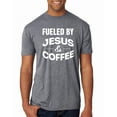 thumbnail image 1 of Fueled by Jesus and Coffee Funny Christian | Mens Inspirational/Christian Premium Tri Blend T-Shirt, Premium Heather, Large, 1 of 3