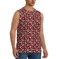 thumbnail image 2 of Easygdp Red Floral Men's Breathable Tank Tops Sleeveless Sporty T Shirts for Basketball, Mountaineering, Bodybuilding -X-Large, 2 of 8