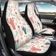 thumbnail image 4 of XYZCANDO Easy to Install Car Seat Covers Auto Van Vehicle, Stretchy Fabric All-Season Front Seats Covers 2pc Polyester Cactus Flower Pattern, 4 of 10