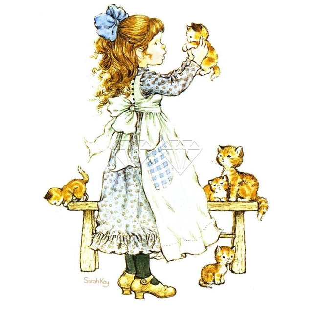 5D Diamond Painting Kit Cartoon little girl Full Square&Round Diamond embroidery Cross stitch Diamond mosaic Paint home decorRound Drill 40X50 Gao Jinjia LED