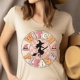 thumbnail image 4 of Women's Graphic T-Shirt Funny Halloween Witch Please Tee Pastel Aesthetic, Gold, Size M, 4 of 6