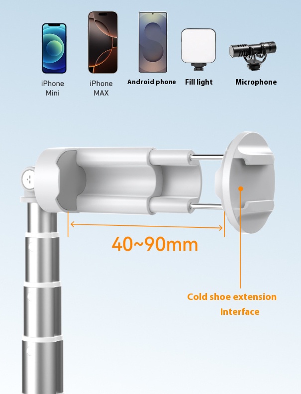 Extended Selfie Stick Tripod - Bigcan 1.7M Bluetooth Monopod with Remote Shutter, Foldable Aluminum Phone Holder for iPhone Android, Vlog Travel Photography Tool