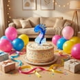 thumbnail image 6 of Cartoon Number 2 Birthday Candle - Sparkling Royal Design with Peacock Feather Details’ Birthday Parties, Cake Decorations, Royal-Themed Celebrations, 6 of 6