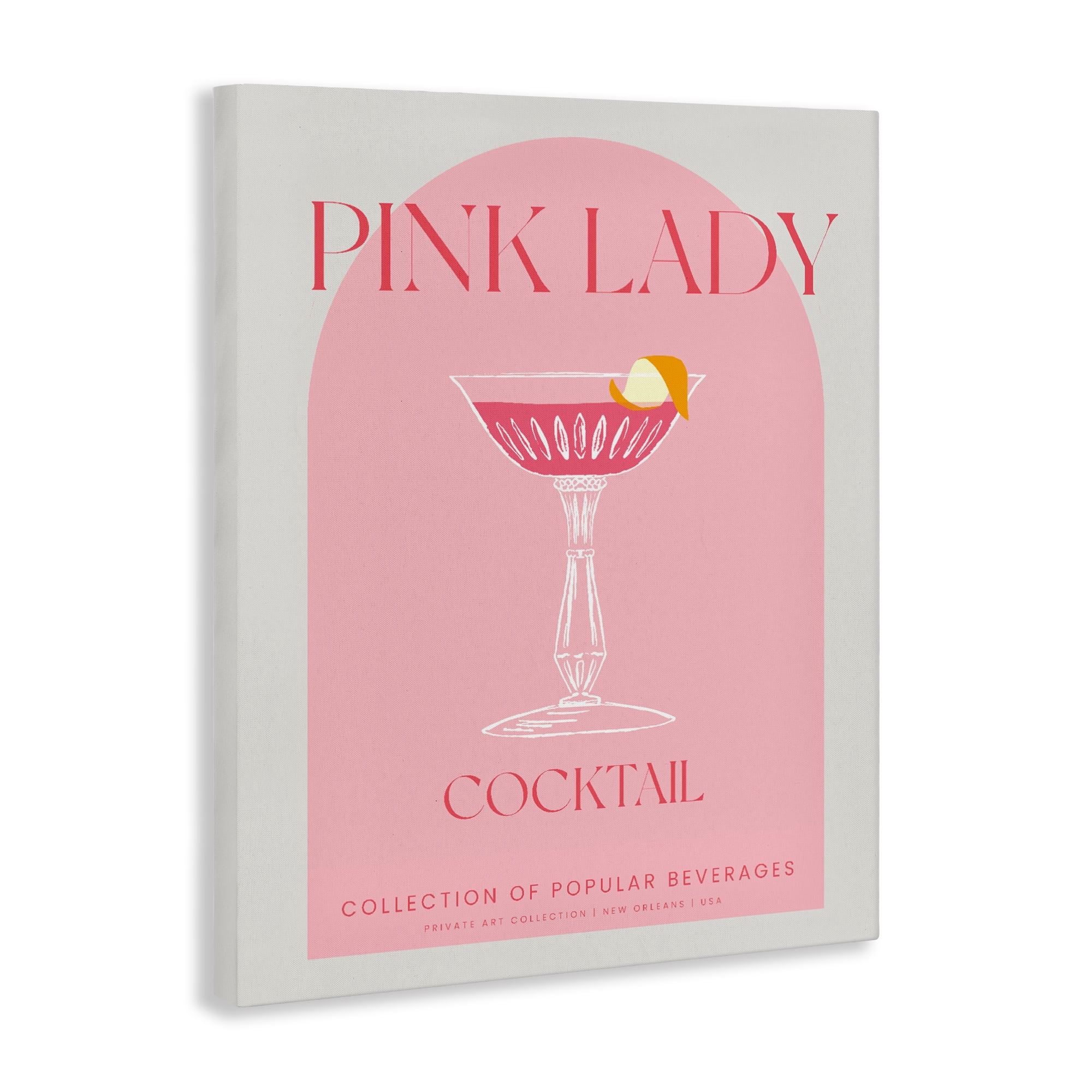 Stylish Retro Pink Lady Canvas Wall Art, design by Lil' Rue