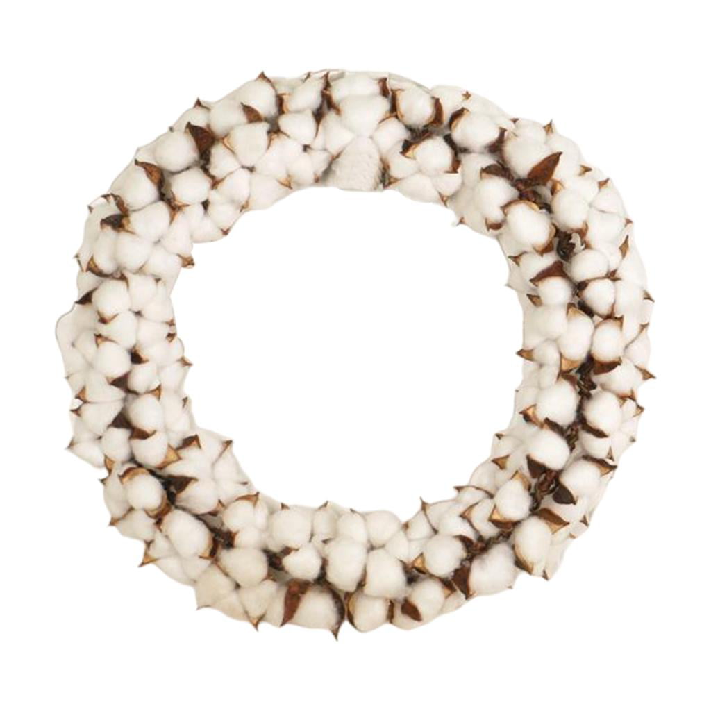 10 pieces of wreaths natural and synthetic blend cotton bolls balls L 