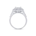 thumbnail image 3 of 14kt White Gold Womens Round Diamond Right-Hand Cluster Ring 1 Cttw, 3 of 4