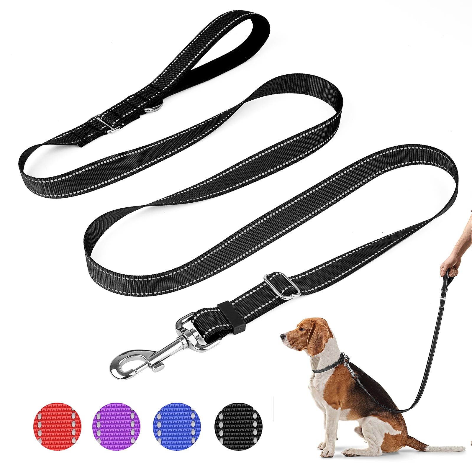 MASBRILL Reflective Dog Leash Adjustable Length (46 Feet) with Soft