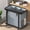Gray, variant on 60 Gal (230L) Laundry Hamper 3 Section with Lid, Leather Patchwork Laundry Sorter with Rolling Lockable Wheels and Handle, Laundry Basket Organizer for Laundry Room, Bedroom and Bathroom - Gray