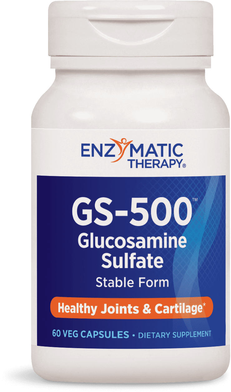 Enzymatic Therapy GS500 Glucosamine Sulfate, 60 Vcaps