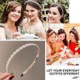 thumbnail image 4 of Diadema de perlas, diadema nupcial de perlas sintéticas blancas, accesorios para el cabello de boda para mujeres y niñas, 4 of 5