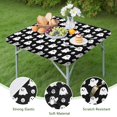 thumbnail image 4 of Happy Halloween Tablecloth with Elastic Edge Waterproof Spillproof Horror Pumpkin Ghost Square Table Covers Tablecloth for Halloween Party Decoration (36x36in), 4 of 6