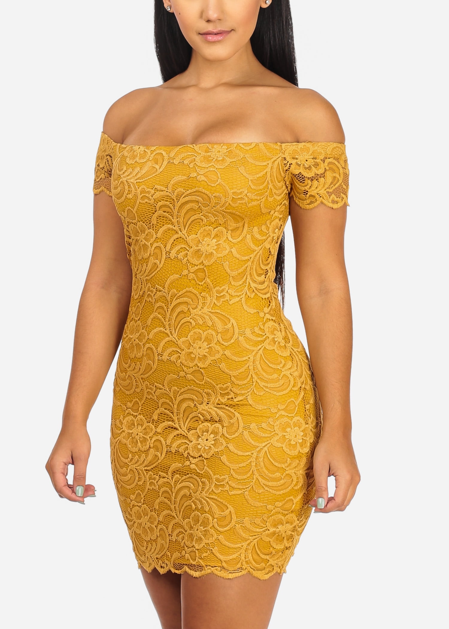 sexy mustard dress