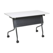 Office Star Products Training Table 5' 60 X 24 Maple Top Titanium Frame Kd