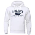 thumbnail image 2 of HAYIMI Men 1776 Letter Printed Hoodie With Pocket Sweatshirt Long Sleeve Oversized Weekend Tops Streetwear, 2 of 3