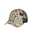thumbnail image 7 of Disketp Coffee Makers Macaroons Chocolate Print Trucker Hat Men Women - Mesh Baseball SnapBack Cap, 7 of 7