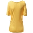 thumbnail image 2 of FashionOutfit Women's Solid Boatneck Dolman T-shirt Tops, 2 of 3