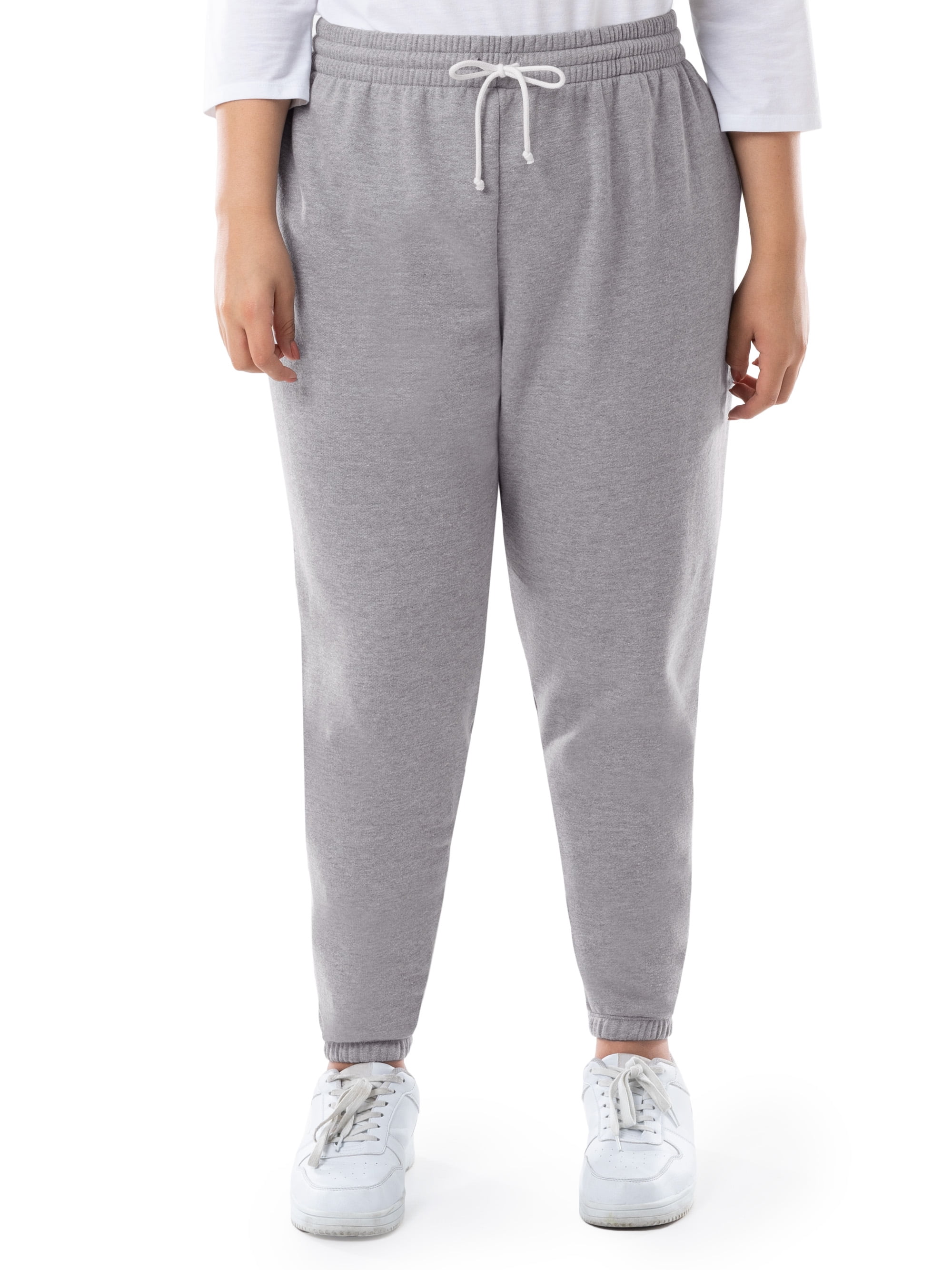 Terra & Sky Women's Plus Size Fleece Sweatpants, 2-Pack