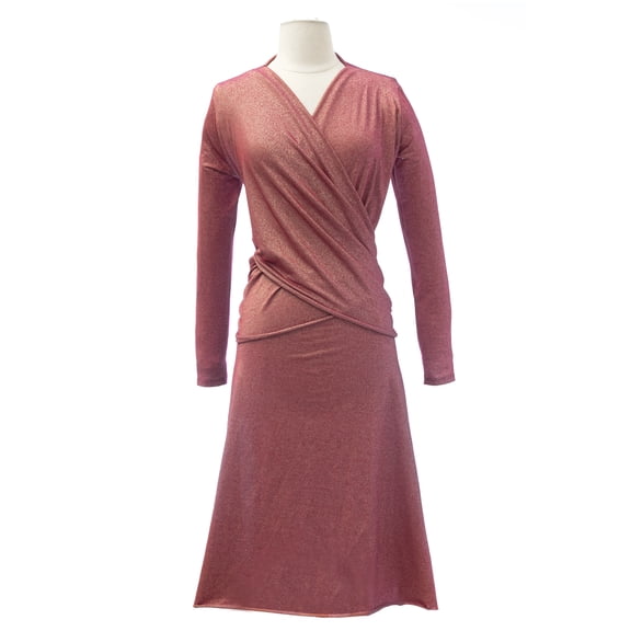VON VONNI Women's Tropic Red Victoria Short Long Sleeve Transformer Dress NWT