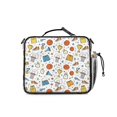 thumbnail image 3 of Basketball and Trophy White Pattern Insulated Lunch Bag with Shoulder Strap and Bottle Holder,Bento School Lunch Bag Box,11x9.5x3.5 Inches, 3 of 5