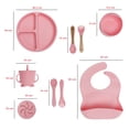 thumbnail image 2 of Set de Alimentación para Bebé KIDDOS Vajilla de Silicona Color Rosa, 2 of 7