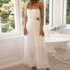 thumbnail image 3 of Vestido Largo Con Tirantes Vestido largo con tirantes para mujer Vestido con tiras cruzadas de estilo sexy Atuendo diario ahuecado Cgtredaw Blanco Xl para Mujer, 3 of 6