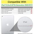 thumbnail image 2 of Compatible for iPad 8/7th Generation Case(2020/2019), iPad 10.2 Case with Apple Pencil Holder,Light Weight Soft TPU Translucent Frosted Back Smart Cover Cases，Full Protective， White Ice Blue, 2 of 7