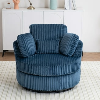 Oversized Swivel Accent Barrel Chair, Round Sofa Chair